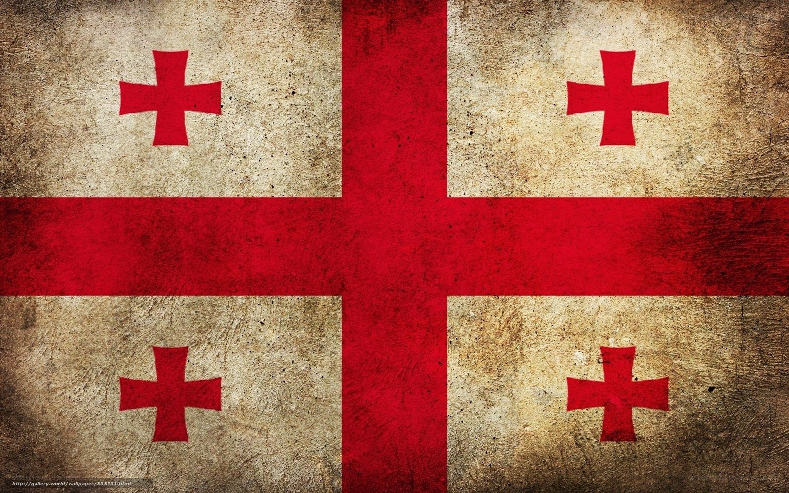 Georgian flag with distressed texture
