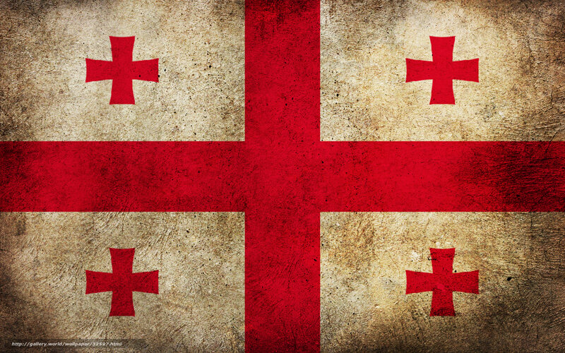 Georgian flag with distressed texture