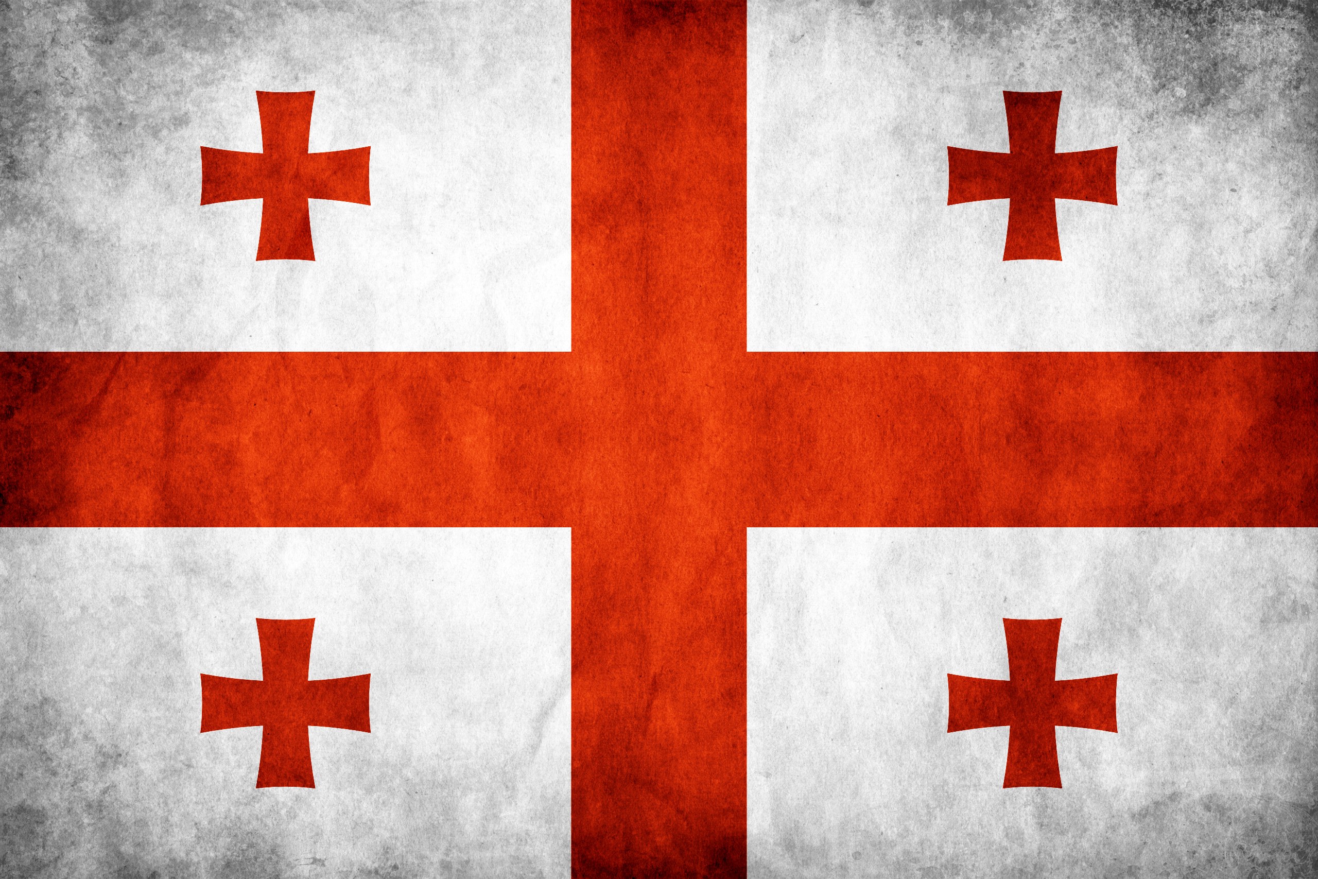 Georgian flag with grunge texture