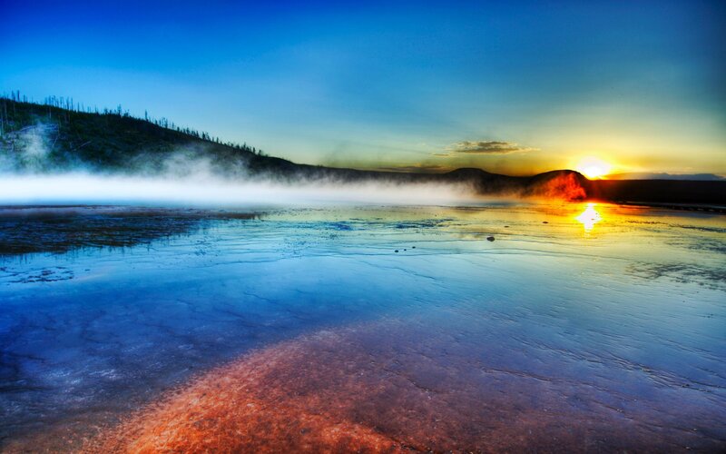 Geothermal Pool at Sunrise