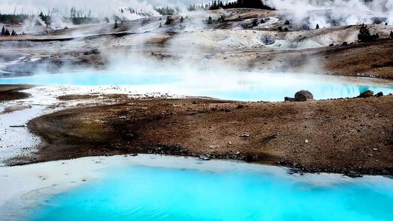 Geothermal Pools and Steam — Blue
