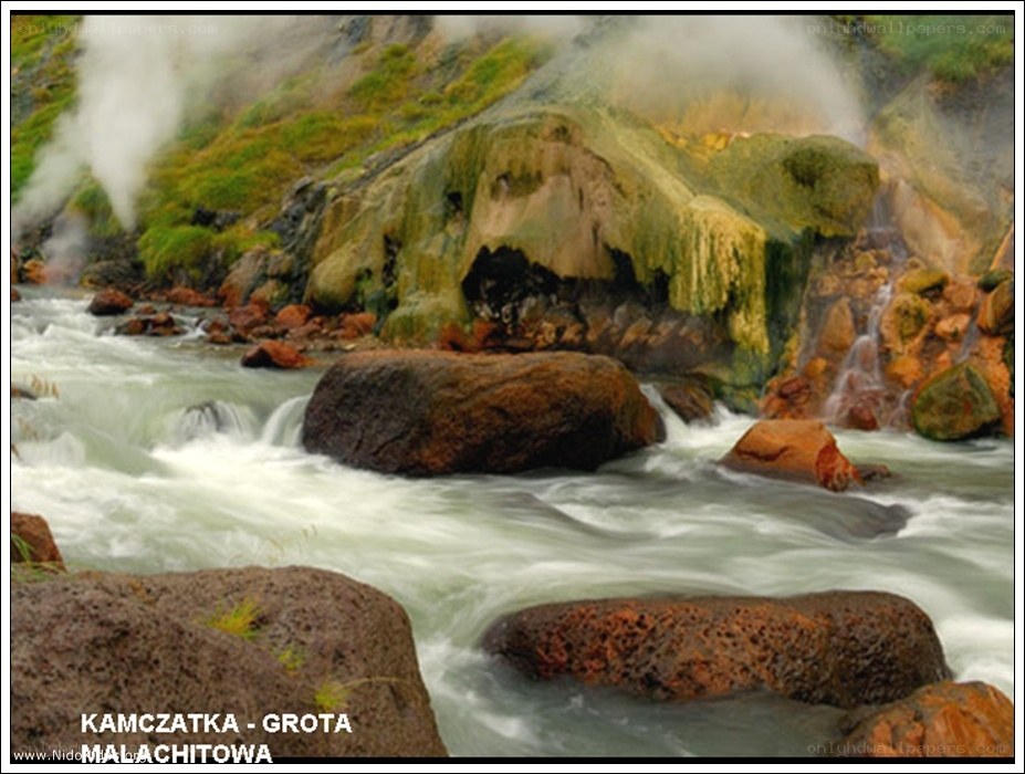Geothermal river in Kamchatka