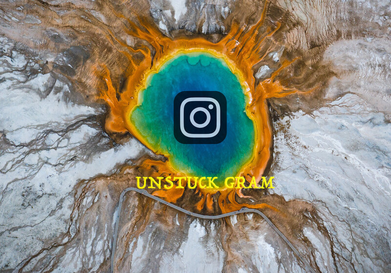 Geothermal Spring — Blue, Dramatic, Photograph, Instagram Logo