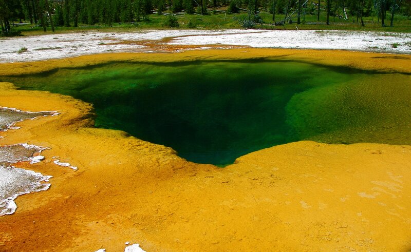 Geothermal Spring — Green, Natural, Afternoon