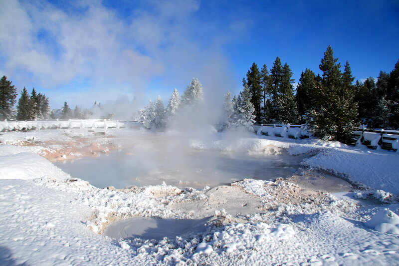Geothermal Spring in Snow
