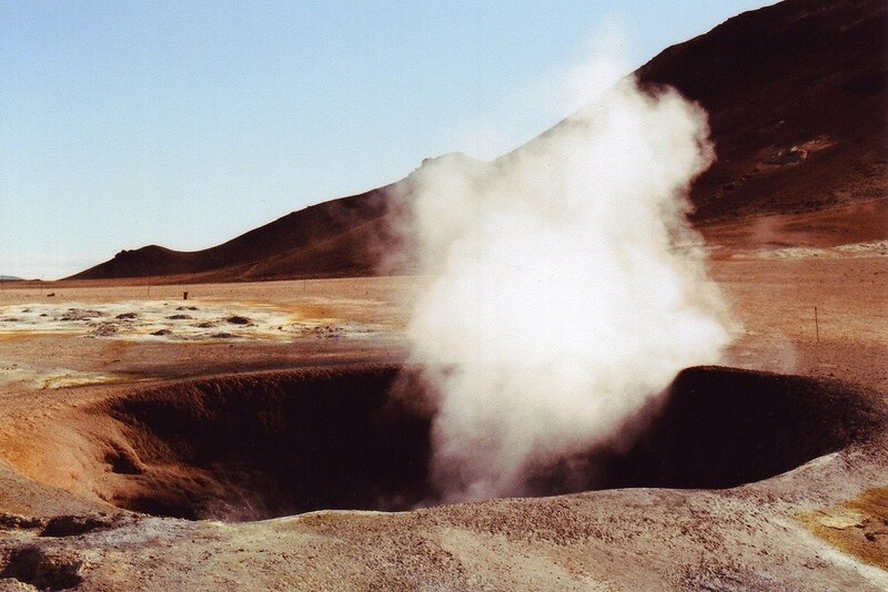 Geothermal vent in desert