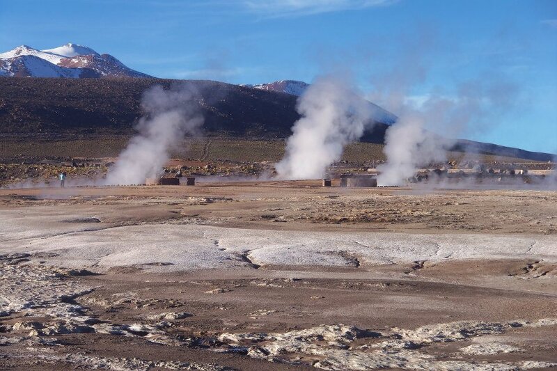 Geothermal Vents in Desert