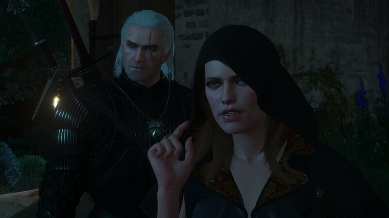 Geralt and Yennefer — Black, Dramatic
