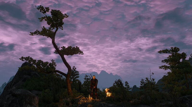 Geralt and Yennefer — Purple, Dramatic