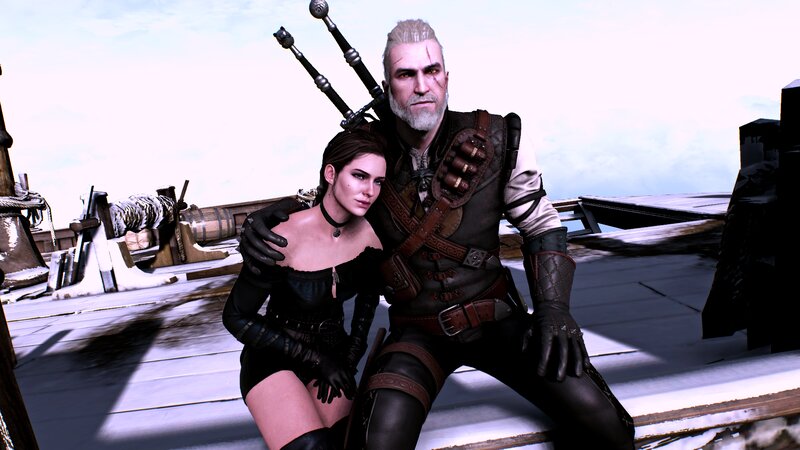 Geralt and Yennefer — White
