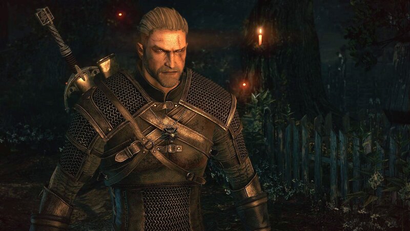 Geralt in a dark forest