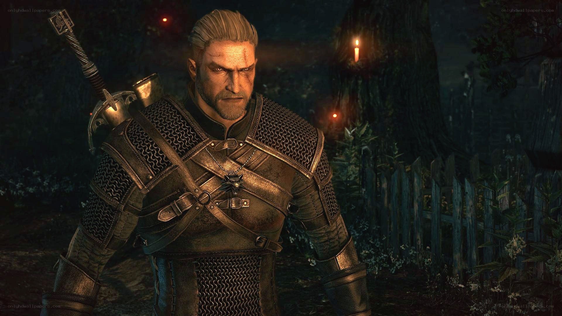 Geralt in a dark forest