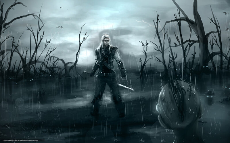 geralt in a swamp