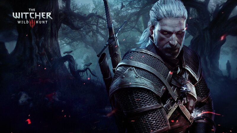 Geralt of Rivia — Black, Dark, Night, Digital Art