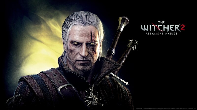 Geralt of Rivia — Black, Dramatic, 3d Render