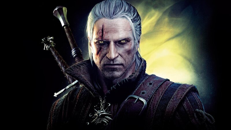 Geralt of Rivia — Black, Dramatic, Digital Art