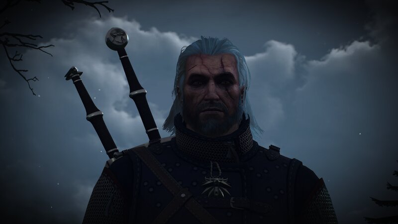 Geralt of Rivia — Blue, Dramatic, Night