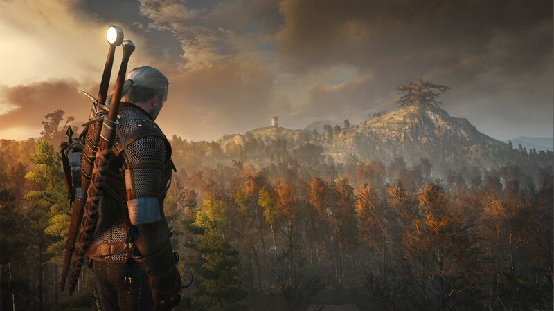 Geralt of Rivia — Brown, Dramatic, Sunset