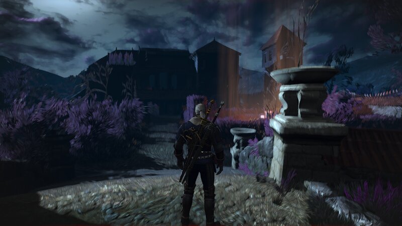 Geralt of Rivia — Dark Blue, Dramatic, Night
