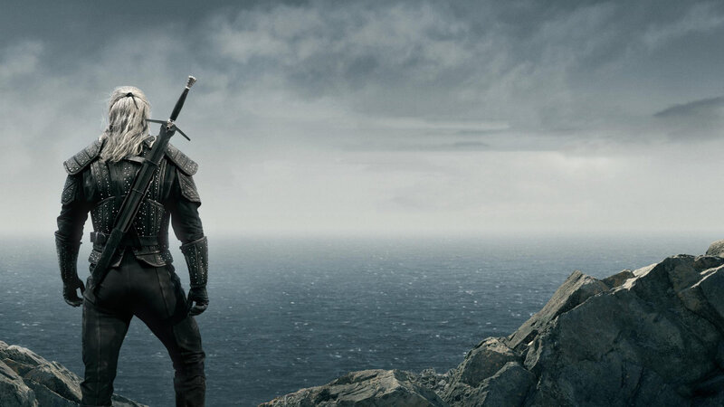 Geralt of Rivia — Gray, Dramatic, 3d Render, Sword, Ocean