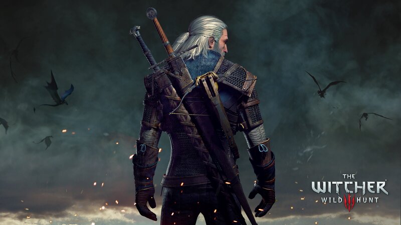 Geralt of Rivia — Gray, Dramatic, 3d Render, Swords, Armor