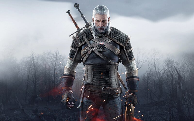 Geralt of Rivia — Gray, Dramatic, 3d Render