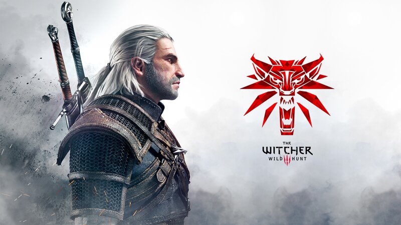 Geralt of Rivia — Gray, Dramatic, Digital Art, Swords