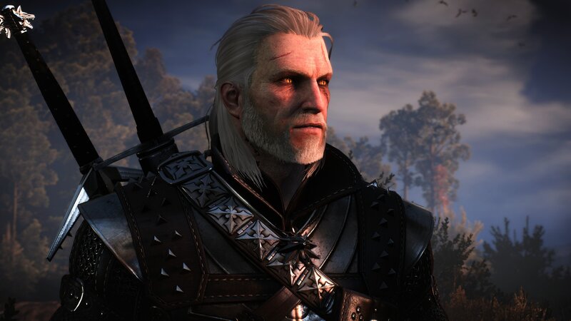 Geralt of Rivia — Gray, Dramatic, Sunset, 3d Render