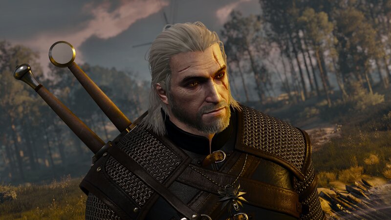 Geralt of Rivia — Gray, Dramatic, Sunset