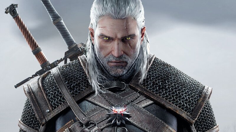 Geralt of Rivia — Gray, Serious, 3d Render