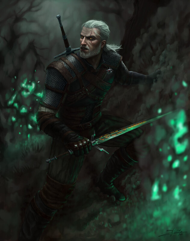 Geralt of Rivia — Green, Dramatic