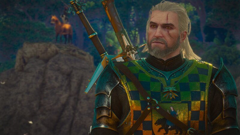 Geralt of Rivia — Green, Serious, 3d Render