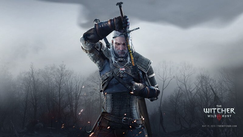 Geralt of Rivia Holding Sword