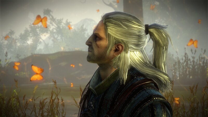 Geralt of Rivia in a field