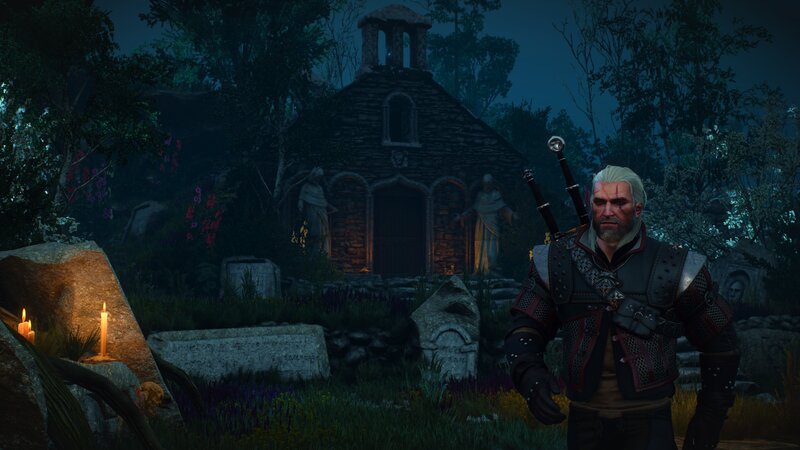 Geralt of Rivia in Cemetery