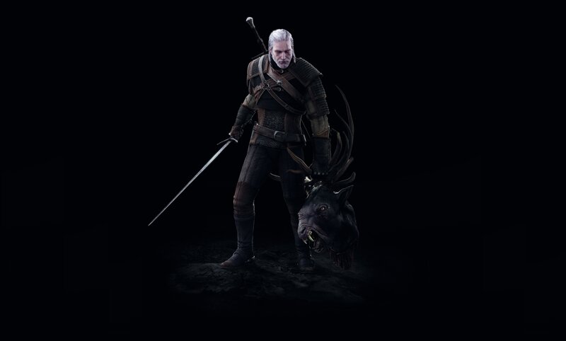 Geralt of Rivia with a beast head