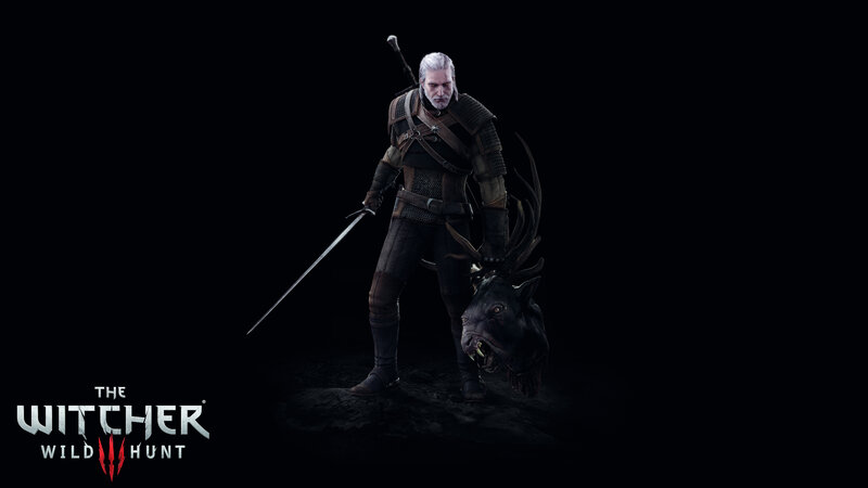 Geralt of Rivia with Deer Head