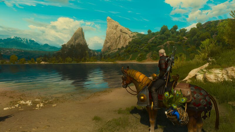 Geralt on Horse by Lake