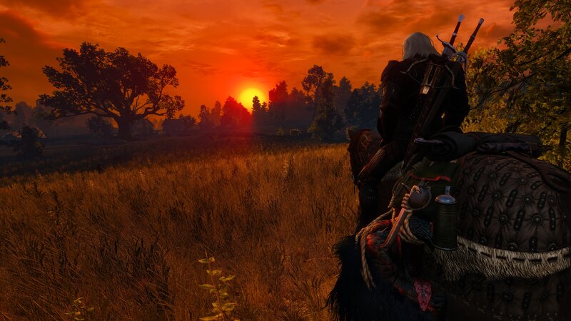 Geralt on Horseback — Orange