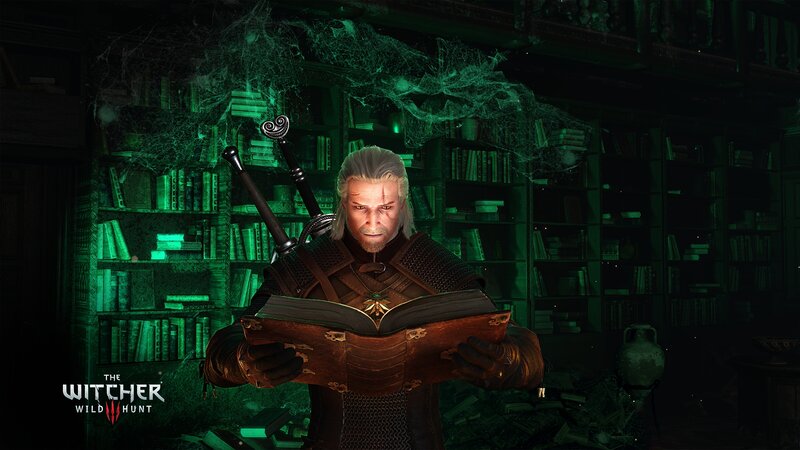 Geralt Reading Book