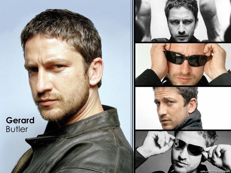 Gerard Butler in Leather Jacket