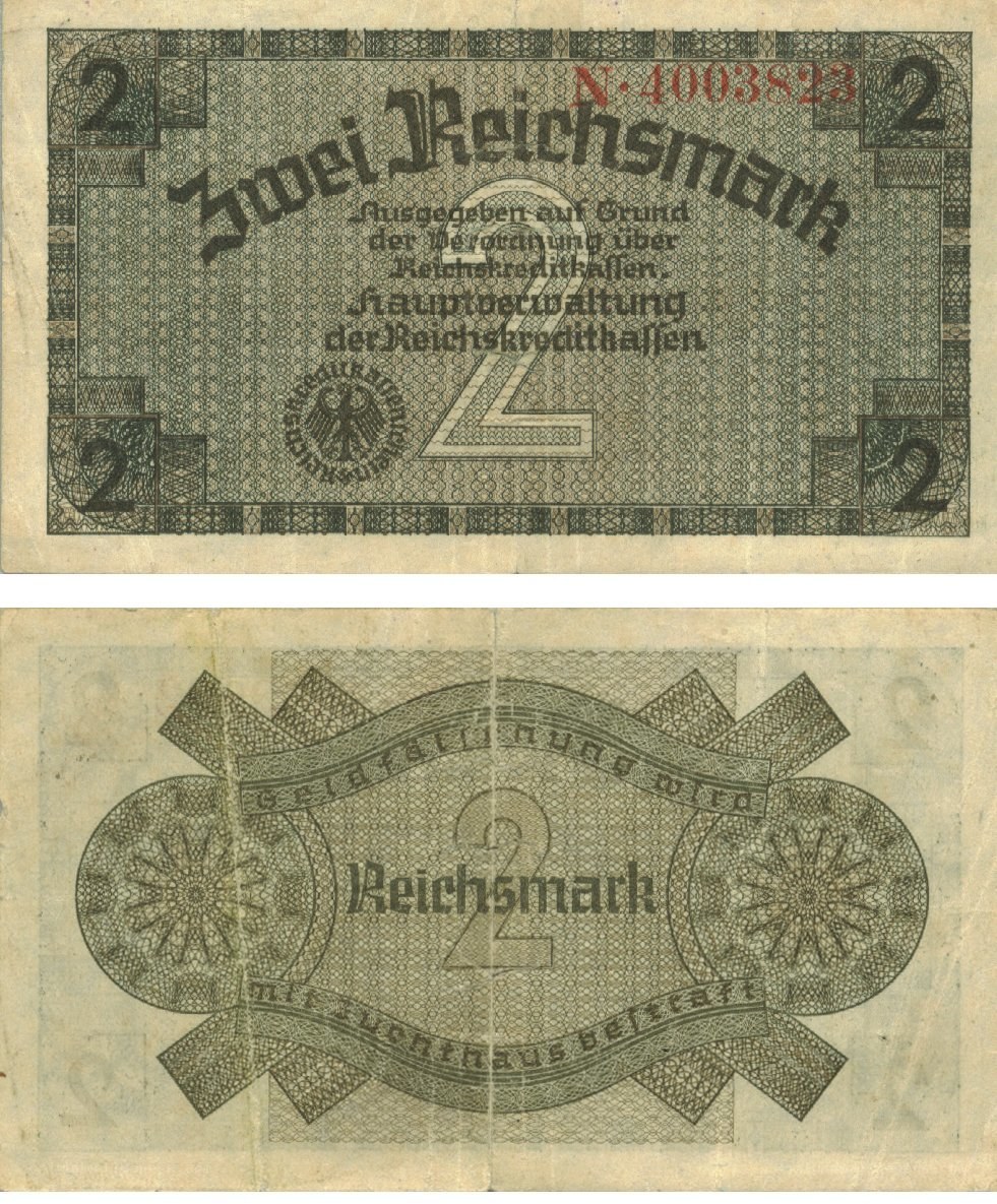 German 2 Reichsmark banknote