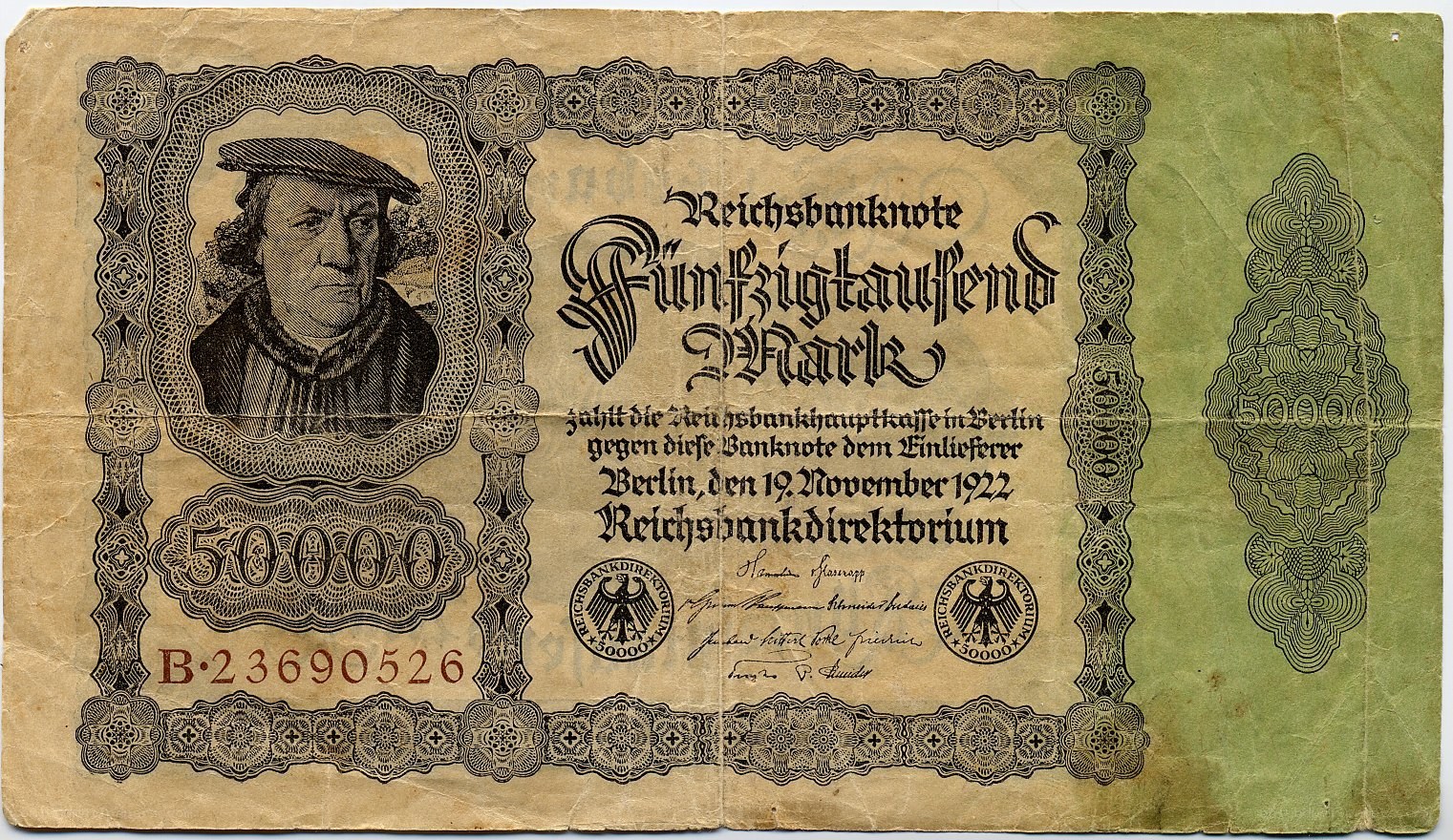 German 50,000 Mark banknote