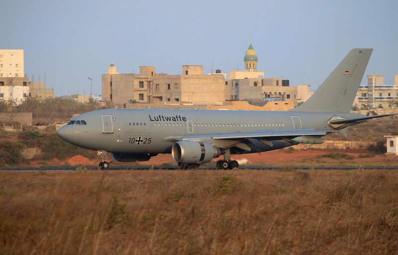 German Air Force aircraft on runway