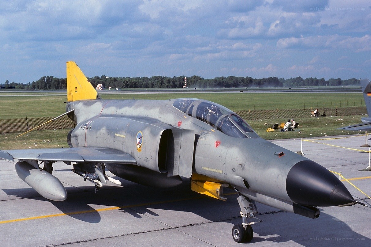 German Air Force fighter jet on display