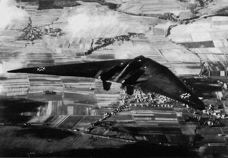 German Aircraft in Flight — Black