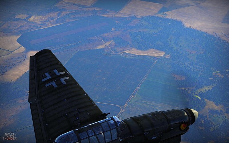 German Aircraft in Flight — Blue