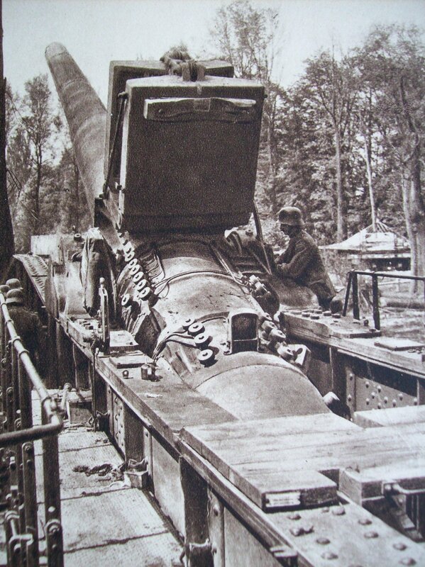 German artillery piece on rail