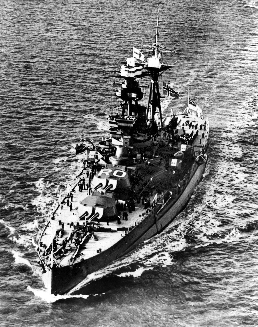 German battleship at sea
