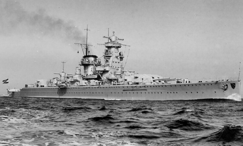 German Battleship — Black, Dramatic